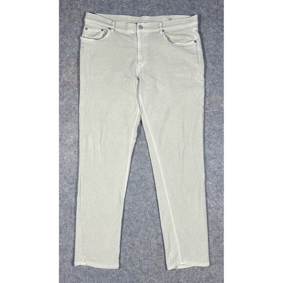 Faherty Stretch Terry 5 Pocket Pants Men’s 38x32 Stone Mid Rise Slim Classic - Picture 1 of 8